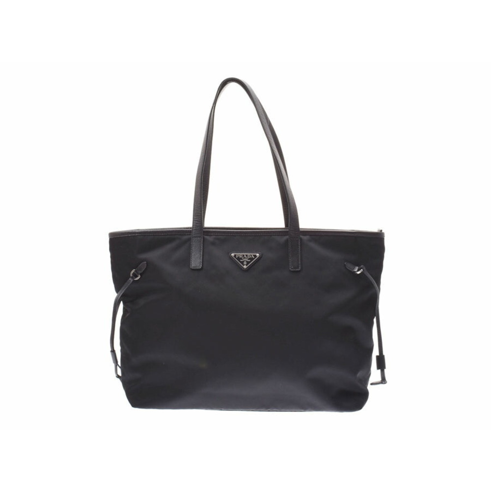 Prada Black tote Re Nylon bag Saffiano - Picture 2 of 11